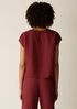 Puckered Organic Linen Stripe Top