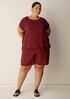 Puckered Organic Linen Stripe Top