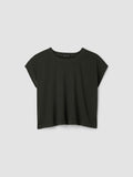 Ribbed Knit Crew Neck Top