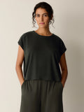 Ribbed Knit Crew Neck Top