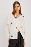 Saige Blouse - Ivory Whippets