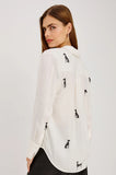 Saige Blouse - Ivory Whippets