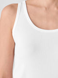 Organic Cotton Stretch Rib Scoop Neck Slim Tank