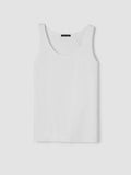 Organic Cotton Stretch Rib Scoop Neck Slim Tank