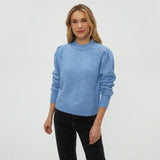 Genova Cozy Knit Puff Sleeve Pullover