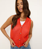 Leonie Mesh V-Neck Vest