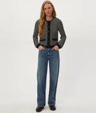 Kaden Tape Yarn Crew Neck Cardigan