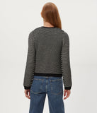 Kaden Tape Yarn Crew Neck Cardigan