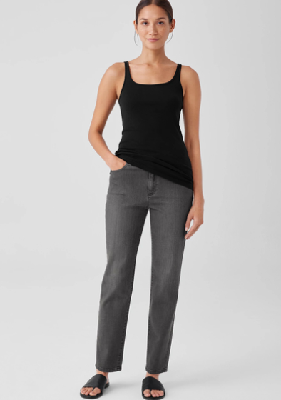 Eileen Fisher, Tops, Eileen Fisher Organic Cotton Baby Rib Scoop Neck Tank  Top