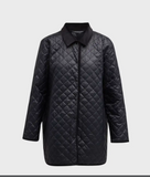 Eggshell Recycled Nylon Long Quilted Jacket
