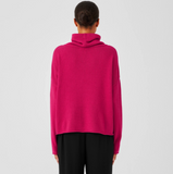 Recycled Cashmere Cotton Turtleneck Boxy Top