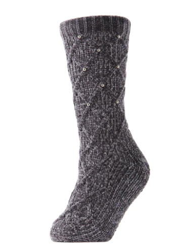 Pearl Lattice Slipper Sock