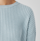 Cotton & Recycled Cashmere Crew Neck Box Top