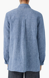 Yarn Dyed Handkerchief Organic Linen Classic Collar Shirt