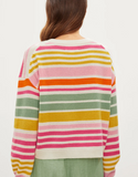 Anny Cashmere Striped Crew Neck Sweater
