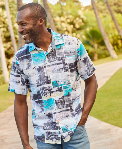 Tortola Snapshots Short-Sleeve Shirt