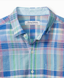 Barbados Breeze Villa Check Stretch-Linen Shirt