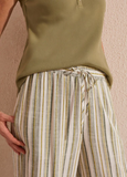 Linen Blend Striped Pant