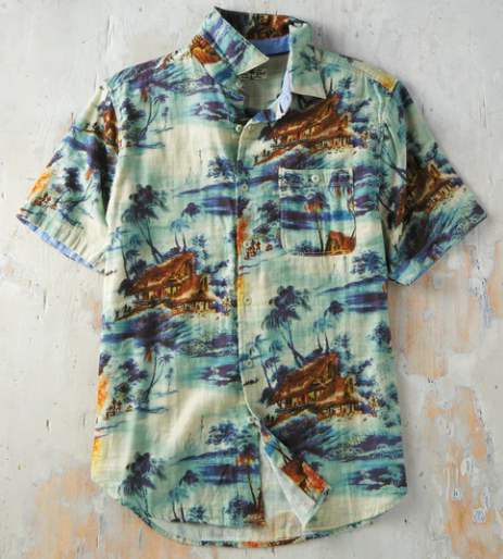 South Pacific Seersucker Short Sleeve Shirt