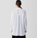 Organic Cotton Loft Gauze Classic Collar Long Shirt