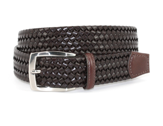 Italian Woven Stretch Leather Belt