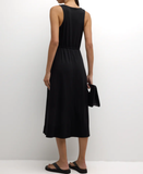 Fine Jersey Scoop Neck Racerback Dress w/ Drawstrings