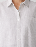 Organic Cotton Ripple Classic Collar Long Shirt