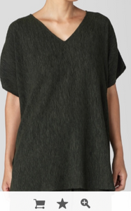 Woven Plisse V-Neck Dolman Top