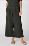 Woven Plisse Wide Ankle Pant