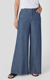 Airy Organic Cotton Twill Wide Full Length Jean