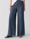 Airy Organic Cotton Twill Wide Full Length Jean