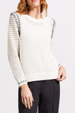 Long Sleeve Crew Neck Open Sweater