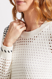 Long Sleeve Crew Neck Open Sweater