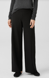 Stretch Jersey Knit High Waisted Wide Full Length Pant