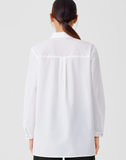 Washed Organic Cotton Poplin Classic Collar Easy Shirt