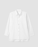 Washed Organic Cotton Poplin Classic Collar Easy Shirt