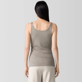 Organic Cotton Rib Stretch Long Scoop Neck Tank