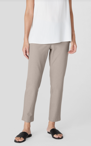 Washable Stretch Crepe Slim Ankle Pant