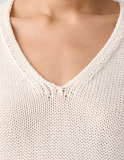 Peruvian Organic Cotton Cord Jersey V-Neck Pullover