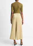 Mid Rise Satin Culotte