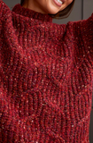 Chunky Novelty Yarn Funnel Neck