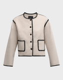 Melanie Contrast Trim Wool-Blend Jacket