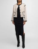 Melanie Contrast Trim Wool-Blend Jacket