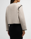 Melanie Contrast Trim Wool-Blend Jacket