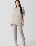 Silk Cashmere Boucle Bliss Crew Neck Tunic