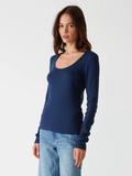 Emilia Ultra Rib LS Scoop Tee