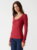 Emilia Ultra Rib LS Scoop Tee