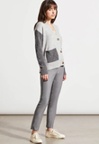 Color Block Drop Shoulder Cardigan with Pockets