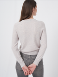 Round neck raglan sleeve cashmere sweater