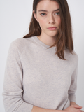 Round neck raglan sleeve cashmere sweater